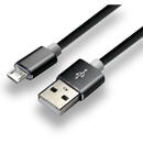 everActive everActive cable micro USB 1m - Black, silicone, quick charge, 2,4A - CBB-1MB