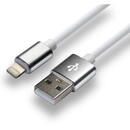 everActive everActive cable USB 1m - White, silicone, quick charge, 2,4A - CBS-1MW
