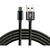 everActive cable USB-C 1m - Black, braided, quick charge, 3A - CBB-1CB
