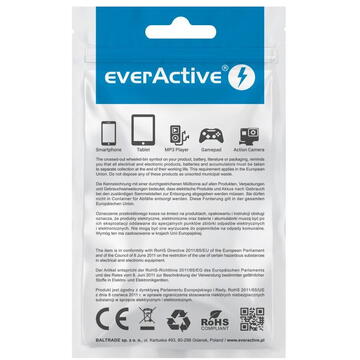 everActive cable USB-C 1m - Black, braided, quick charge, 3A - CBB-1CB