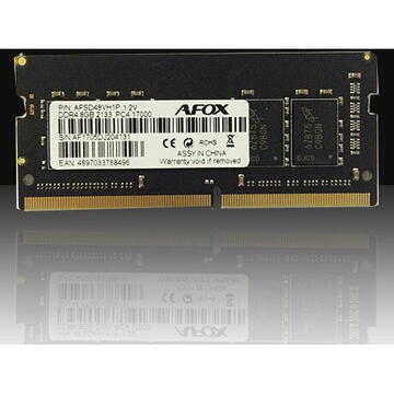 Memorie laptop AFOX AFSD48VH1P 8GB DDR4 2133MHz SODIMM module