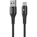 Vipfan USB to USB-C cable Vipfan Colorful X13, 3A, 1.2m (black)