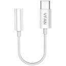 Vipfan Vipfan L08 USB-C to mini jack 3.5mm AUX cable, 10cm (white)