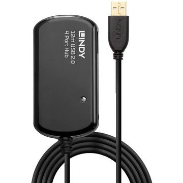 Hub Lindy 12m USB 2.0 Extension Pro