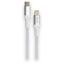Grixx Cablu date GRIXX - USB-C to Lightning MFI, impletit, lungime 1m - alb