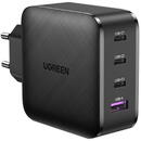 UGREEN Wall charger GaN UGREEN CD224, 3x USB-C, 1x USB, Power Delivery 3.0, GaN, 65W (black)
