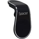 Spacer SUPORT auto SPACER pt. SmartPhone, fixare in grilaj bord, prindere magnetica telefon 360 grade, black, "SPT-MGN"