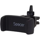 Spacer SUPORT auto SPACER pt. SmartPhone, fixare in ventilatie prin CLIPS, Prindere prin Arc, rotire 360 grade, negru, "SPCH-ARC-CLIPS"