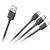 CABLETECH CABLU USB 3 IN 1 MICRO / C / LIGHTNING 1.2M C