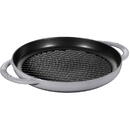 STAUB round cast iron grill pan with two handles 40509-522-0 - graphite 26 cm