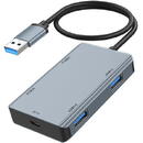Vakoss Vakoss USB3.0 HUB 4 Ports USB 3.2 Gen 1 (3.1 Gen 1) Type-A 5000 Mbit/s Silver