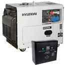 Hyundai Generator de curent monofazat cu motor diesel HYUNDAI, DHY6000SE, 5.3 kW, ATS