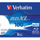 Verbatim 1x5 Verbatim BD-R Blu-Ray 100GB 4x Speed wide printable JC