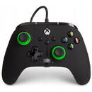 PowerA PowerA Enhanced Wired Controller for Xbox Series X|S, Gamepad (black/green, Green Hint)