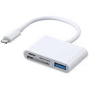 JOYROOM Lightning to USB OTG adapter Joyroom S-H142 SD card reader, microSD (white)