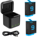 Telesin Telesin 3-slot charger box for GoPro Hero 9 / Hero 10 + 2 batteries (GP-BNC-901)
