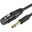 UGREEN UGREEN AV131 Female XLR cable for jack 6.35 men - 2m (black)