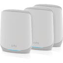 NETGEAR Orbi WiFi6 Tri-Band Mesh System Set of 3, Mesh Router (white)