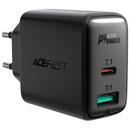 Acefast A5 32W, USB-C/USB-A, Negru