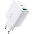 Acefast Wall Charger A5 PD32W, USB + USB-C Alb