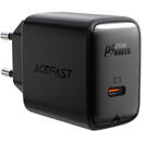 Acefast Intrare USB-C, 20 W, Incarcare rapida, Negru
