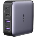 UGREEN CD327 Nexode charger, 2x USB-C, 2x USB-A, GaN, 65W (grey)