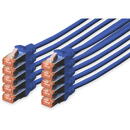 DIGITUS CAT 6 S-FTP patch cable Cu LSZH AWG 27/7 length 3 m 10 pieces color blue 