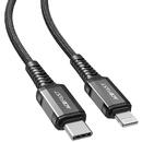 Acefast C1-01 USB-C to Lightning 1.2m  Negru