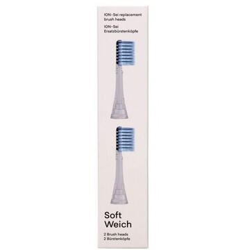 ION-Sei ION-203 toothbrush head 2 pc(s) Blue, Transparent