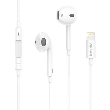 Vipfan M13 wired in-ear headphones (white)