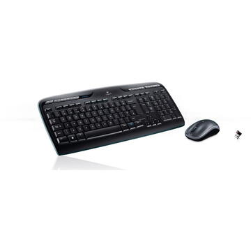 Tastatura Logitech MK3300 with Mouse Optic M215 Black