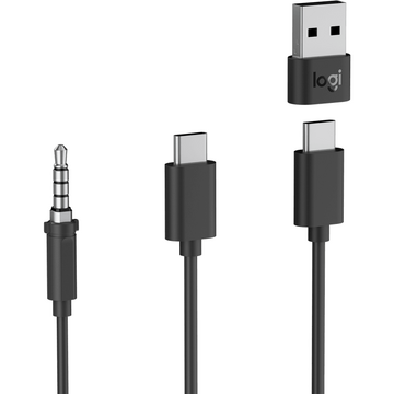 Casti Logitech Zone, USB-C/USB-A, Black