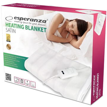 Incalzitoare corporale Esperanza EHB002 electric blanket 60 W White Fleece,Polyester