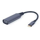 Gembird Gembird A-USB3C-VGA-01 USB Type-C to VGA display adapter, space grey, 0,15m