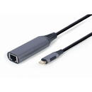 Gembird Gembird A-USB3C-LAN-01 interface hub USB 3.2 Gen 1 (3.1 Gen 1) Type-C 1000 Mbit/s Black, Grey
