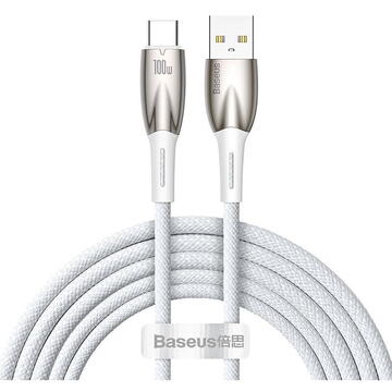Baseus USB  for USB-C  Glimmer Series, 100W, 2m (White)