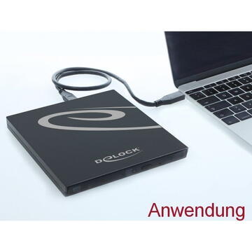 DeLOCK External housing f. Slim SATA 9,5m -USB C