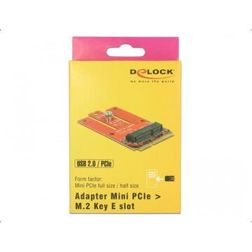 DeLOCK Adapter Mini PCIe>M.2 E Slot