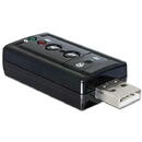 Adaptor USB2.0 audio extern 96kHz Negru