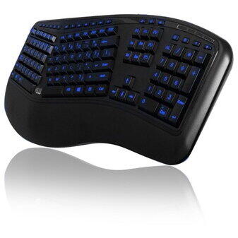 Tastatura Adesso Tru-Form 150 Ergonomic Keyboard with 3-Color Illuminated designed and ergonomic split, USB