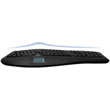 Tastatura Adesso Tru-Form Ergonomic Touchpad Keyboard, Multimedia Keys, USB
