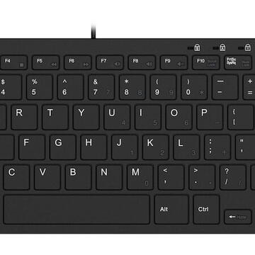 Tastatura Adesso SlimTouch Mini Keyboard with 2xUSB Hub, 78-Key US layout, Wired, USB