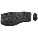 Adesso Adesso TruForm Wireless Ergonomic Keyboard and Optical Mouse, Split Design, Built-in Scroll Wheel, USB Receiver