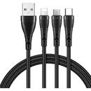 Mcdodo 3in1 USB to USB-C / Lightning / Micro USB Cable, Mcdodo CA-6960, 1.2m (Black)