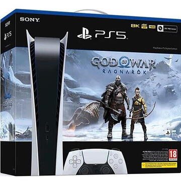 Consola Sony PlayStation 5 Digital Edition, 16GB RAM, 825 GB SSD + God Of War Ragnarok
