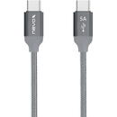 Nevox Nevox USB 2.0 cable, USB-C connector > USB-C connector (grey, 1 meter, PD, charging with up to 100 watts)