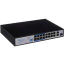 Extralink VIRTUS V3 Unmanaged L2 Fast Ethernet (10/100) Power over Ethernet (PoE) 1U Black