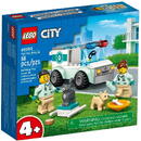 LEGO City - Ambulanta veterinara 60382, 58 piese