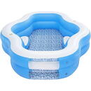 BESTWAY Bestway Family Pool Splashview , with side window, swimming pool (light blue/white, 270cm x 198cm x 51cm)