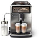 Philips Saeco Espressor complet automat Saeco Xelsis Suprema SM8885/00, 15 bari, 22 specialitati de cafea, 8 profile de utilizator, interfata Coffee Maestro, tehnologie BeanMaestro, functie LatteDuo, rasnita ceramica, filtru Aqua Clean, Gri